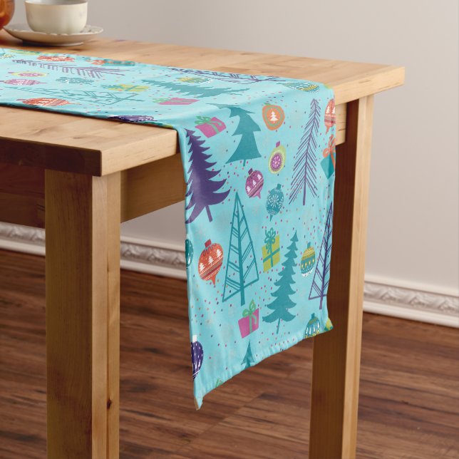 Chemin De Table Long Noël rétro moderne (In Situ)