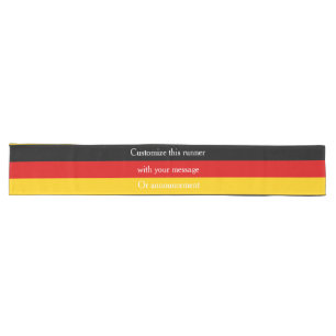 Chemin De Table Long Noir Rouge or Allemand Couleurs Drapeau Personnali