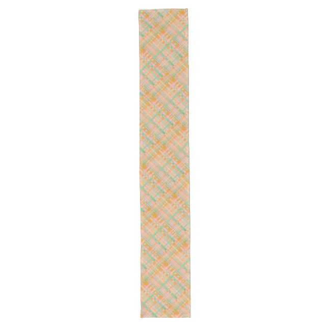 Chemin De Table Long orange rose et vert (Devant)