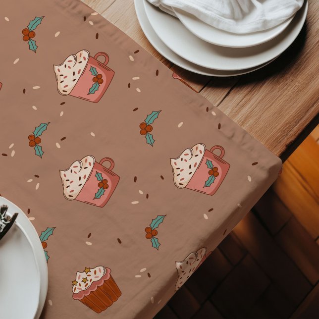 Chemin De Table Long Pastel Holiday Runner Groovy 70s Christmas Gift (Pastel Holiday Runner Groovy 70s Christmas Gift)