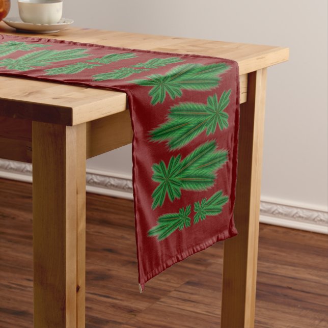Chemin De Table Long Pine Comet Garnet Runner table (In Situ)