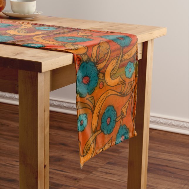 Chemin De Table Long Poppy vintage (In Situ)