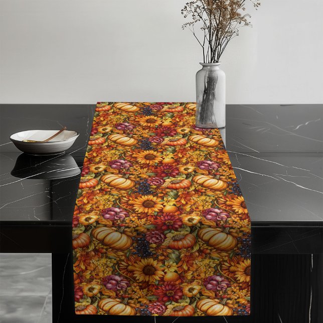 Chemin De Table Long Préciser le coureur de table d'automne d'inspirati (Vintage-Inspired Autumn Table Runner Delicate Florals)