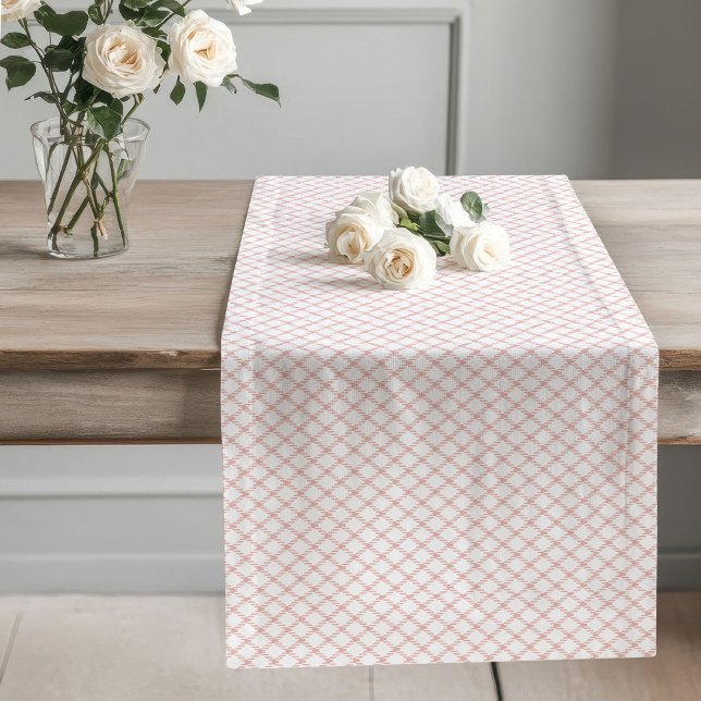 Chemin De Table Long Rose tendance Gold Plaid Table Runner utilisation  (Trendy Rose Gold Plaid Table Runner Everyday Use)
