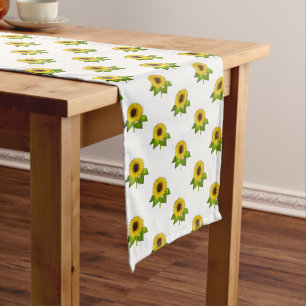Chemin De Table Long Runner-Sunflower Table Runner