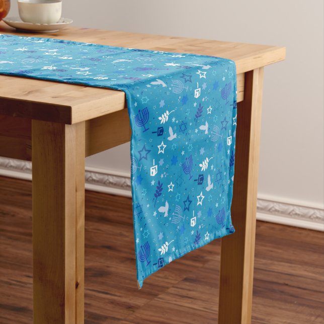 Chemin De Table Long Runner table Hanoukka Stars (In Situ)