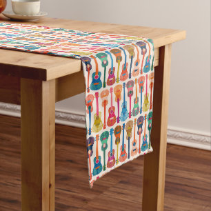 Chemin De Table Long ukulèle hawaïen