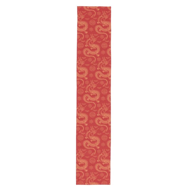 Chemin De Table Moyen Année lunaire 2024 motif dragon chinois (Devant)