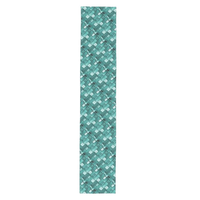 Chemin De Table Moyen Aqua Motif Table Runner (Devant)