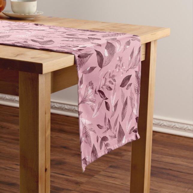Chemin De Table Moyen Aquarelle tombée feuilles 3 (In Situ)
