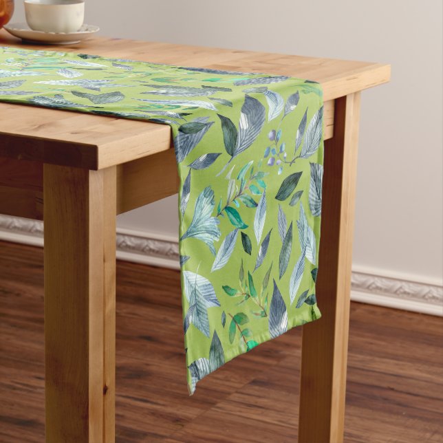 Chemin De Table Moyen Aquarelle tombée feuilles 6 (In Situ)