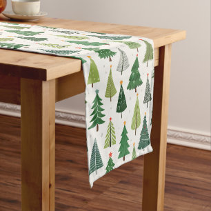 Chemin De Table Moyen Arbres rétro