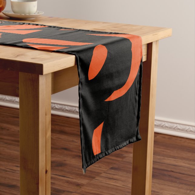 Chemin De Table Moyen Art contemporain orange / Noir (In Situ)
