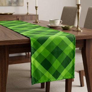 Chemin De Table Moyen Belle nappe de table verte à carreaux moyenne