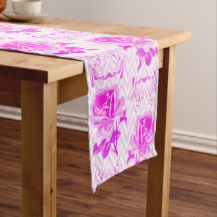 Chemin De Table Moyen Belle Vintage florale pourpre