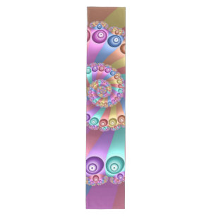 Chemin De Table Moyen Belles couleurs arc-en-ciel Art fractal Abstrait