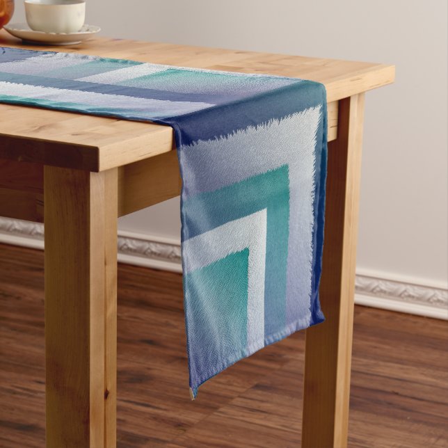 Chemin De Table Moyen bleu turquoise gris ex pastel (In Situ)