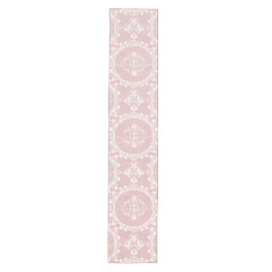 Chemin De Table Moyen Chic minable pays rose de damassé de beau