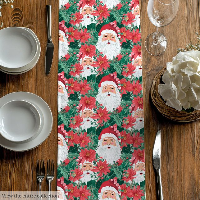 Chemin De Table Moyen Chic red pink preppy Christmas table runner gift (Chic red pink preppy Christmas table runner gift)