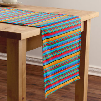 Chemin De Table Moyen Cinco de Mayo Colorful Mexican Stripes