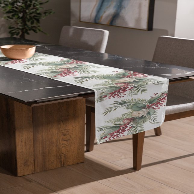 Chemin De Table Moyen Coureur de table de Noël rouge et vert (Créateur téléchargé)