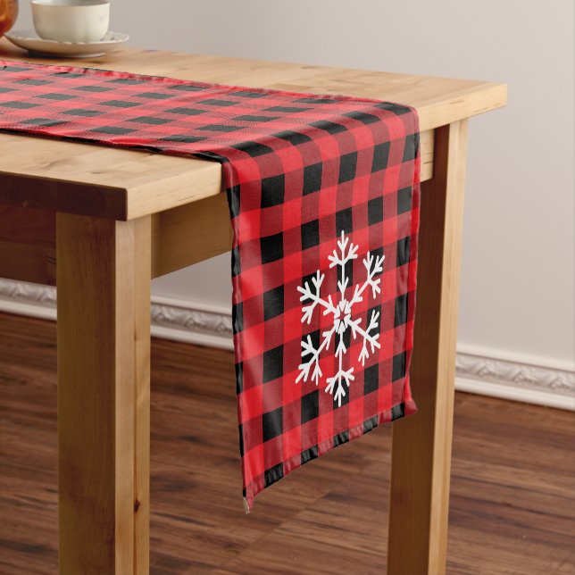 Chemin De Table Moyen Coureur de table Plaid Buffalo Holiday (In Situ)