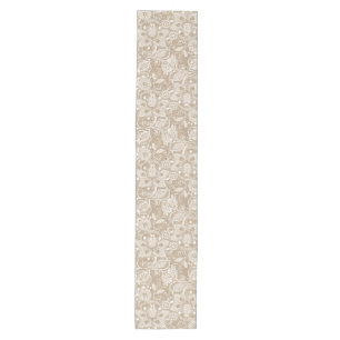 Chemin De Table Moyen Coureur floral de toile de jute et de Tableau de