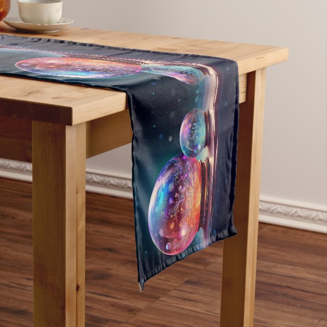Chemin De Table Moyen Crystal Snowballs Holiday Table Runner (In Situ)