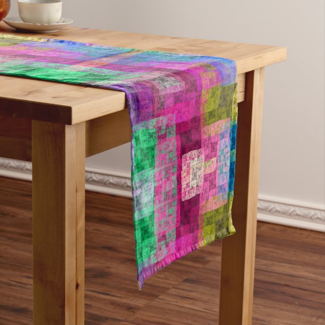 Chemin De Table Moyen cubes Abstraits (In Situ)