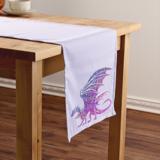 Chemin De Table Moyen Dragon de mosaïque Extraordinaire violet (In Situ)