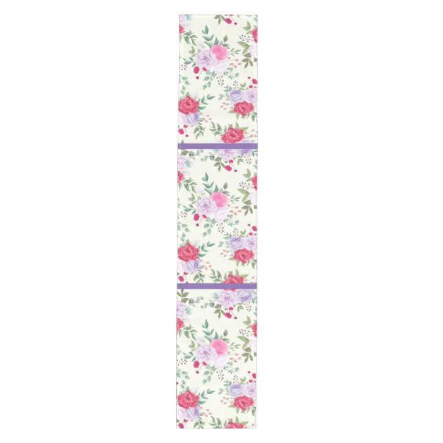 Chemin De Table Moyen Élégant printemps chic Floral (Devant)