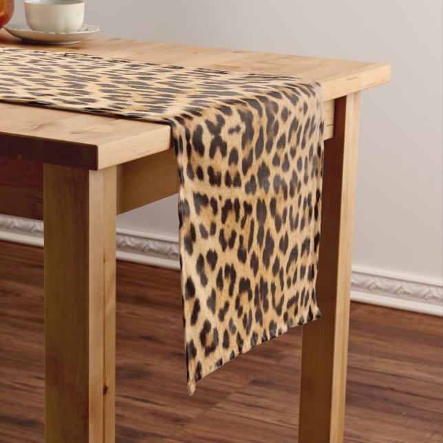 Chemin De Table Moyen empreinte de léopard mode branché style safari sau (In Situ)