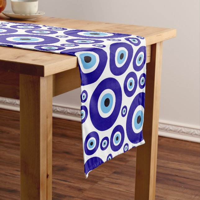 Chemin De Table Moyen Evil Eye Pattern, Greek Eye, Turkish Eye, Nazar (In Situ)