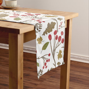 Chemin De Table Moyen Feuilles d'automne illustration Foliage motif sans