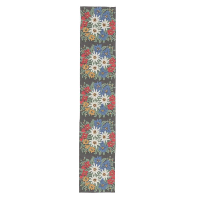 Chemin De Table Moyen Fleur alpine suisse d'edelweiss (Devant)