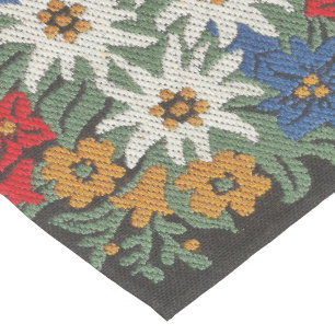 Chemin De Table Moyen Fleur alpine suisse d'edelweiss