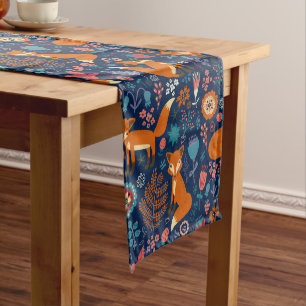 Chemin De Table Moyen Fleurs colorées mignonnes Motif
