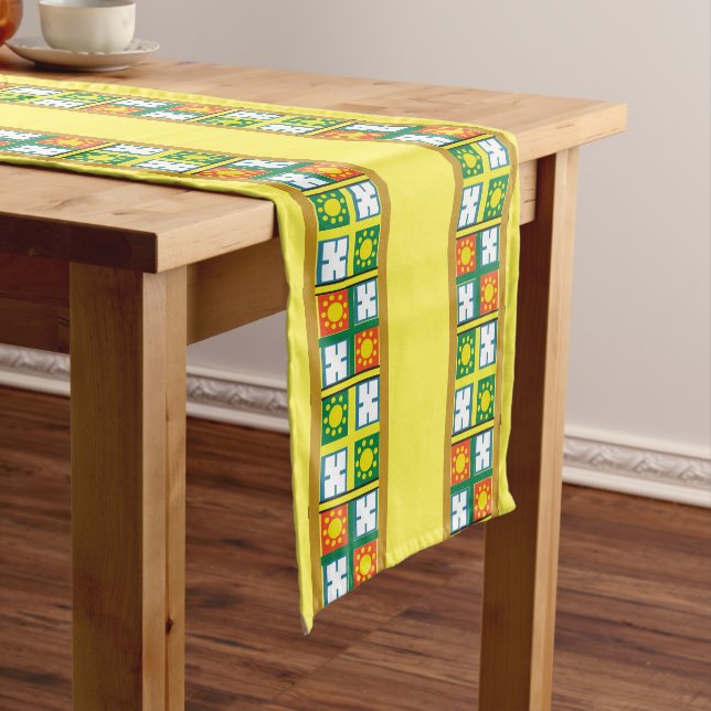 Chemin De Table Moyen frontière de l'art jaune éthiopien (In Situ)