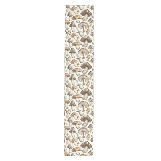 Chemin De Table Moyen Illustration du Motif du champignon (Devant)