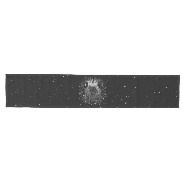 Chemin De Table Moyen Lion d'étoile avec monogramme de couronne (Horizontal)