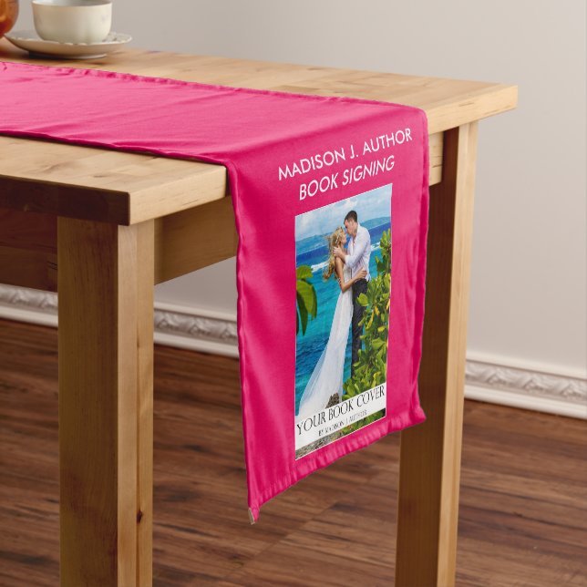 Chemin De Table Moyen Livre de l'auteur de l'écriture Signature rose-cha (In Situ)