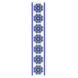 Chemin De Table Moyen Mandala Motif 02 en bleu foncé Medium Table Runne