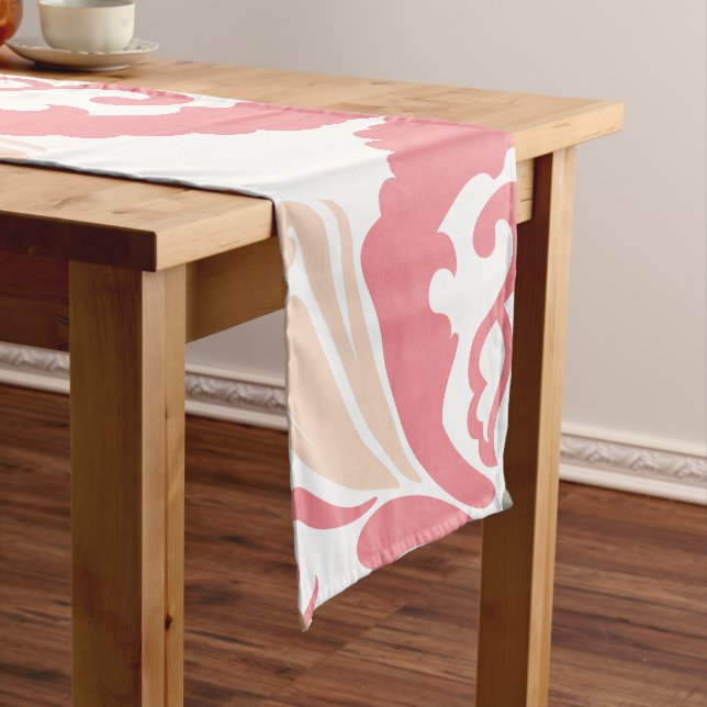 Chemin De Table Moyen Modèle Damas rose (In Situ)