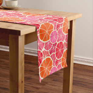Chemin De Table Moyen Motif aux agrumes d'orange et de pamplemousse