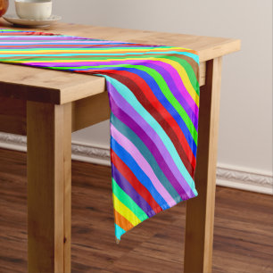 Chemin De Table Moyen MOTIF de de rayures de couleur HOLI + vos idées
