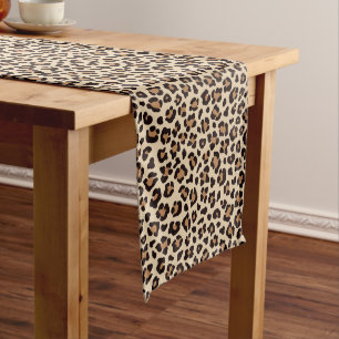 Chemin De Table Moyen Motif de fourrure léopard