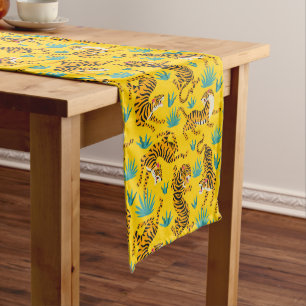 Chemin De Table Moyen Motif de tigre d'or asiatique