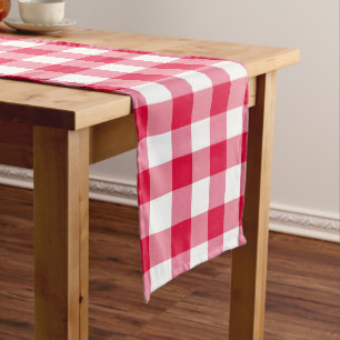 Chemin De Table Moyen Motif de vérification En vichy rouge