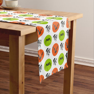 Chemin De Table Moyen Motif d'Halloween Eek Bats et araignées