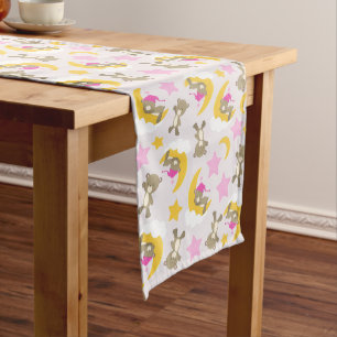 Chemin De Table Moyen Motif D'Ours, Nounours, Mignons Ours, Étoiles